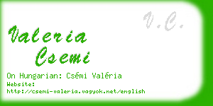 valeria csemi business card